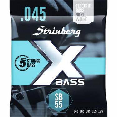 Imagem de Kit Encordoamento Strinberg Para Contra Baixo SB55 5 Cordas Nickel Wou