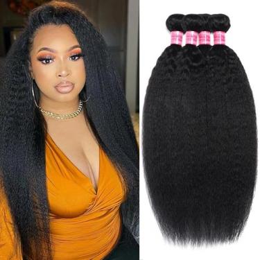 Imagem de Pacotes de cabelo Releek Kinky Straight 40 45 50 55cm 4 pacotes 12A