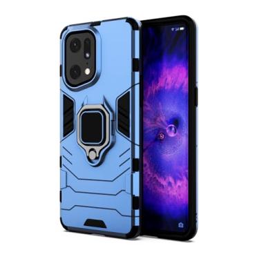 Imagem de SORAKA Capa para OPPO Find X5 Pro 5G com suporte para anel Capa Slim Fit de TPU macio Capa OPPO Find X5 Pro 5G com placa de metal para suporte magnético de telefone para carro