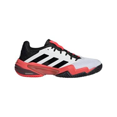 Imagem de adidas Barricade 13 Tênis masculino, Branco/preto/vermelho lúcido, 45
