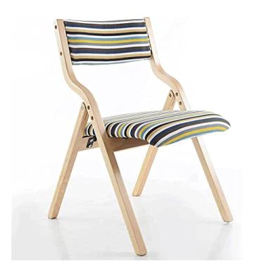 Imagem de NEWCES Cadeira dobrável esponja conforto almofada cadeira de evento cadeira de bétula cadeira de descanso curvada para casa sala de jantar cadeiras de sala de jantar (cor: E, tamanho: 30x19x17 polegadas)