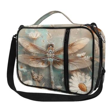 Imagem de Salabomia Dragonfly Capas bíblicas grandes para mulheres com alça de ombro, capa bíblica multifuncional com armazenamento de caneta, bolsas e bolsas bíblicas leves duráveis para mulheres com bolso