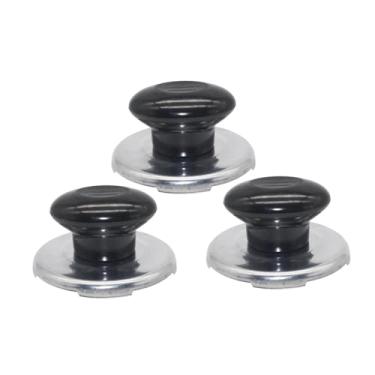 Imagem de Generic 3x Tampas de chaleira elétrica com apito, maçanetas de substituição, maçanetas para tampa de panela, acessórios para chaleiras elétricas, Preto