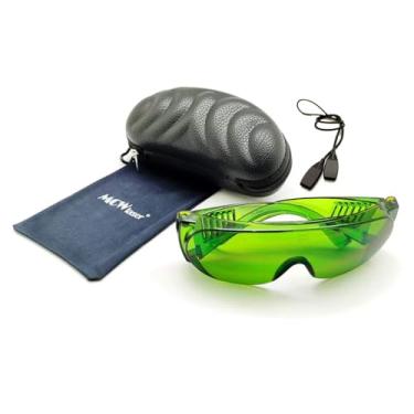 Imagem de MCWlaser Óculos de segurança a laser 1064nm 355 nm Óculos de proteção de proteção CE para limpeza a laser, soldagem, marcação UV, diodo, Nd: yag Laser