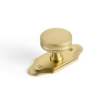 Imagem de Goo-Ki Puxadores de gaveta de armário de bronze champanhe com placa traseira ou espaçador, ferragens de cozinha de liga de zinco - pacote com 6 alças de puxar com orifício único/barra de parafuso