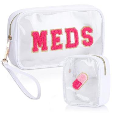Imagem de Conjunto de bolsas Hillban Medicine PVC transparente para viagens, 2 u