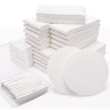 Imagem de Esponjas faciais Luxiv Compressed White, pacote 240+1 com estojo