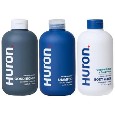 Imagem de Kit de banho Huron Shampoo, condicionador e sabonete líquido para home