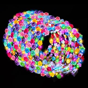 Imagem de Bandanas LED Flower Crowns HONLYNE 100 unidades para mulheres x24