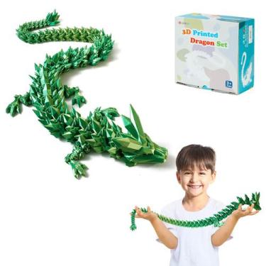Imagem de Brinquedo impresso em 3D Oarmzr Dragon 76cm Articulado Crystal