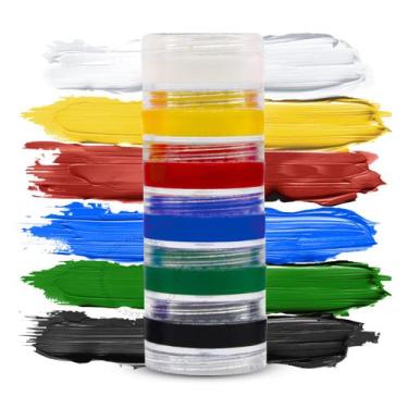 Imagem de Tinta Facial Cremosa Maquiagem Artística 6 Cores Colormake