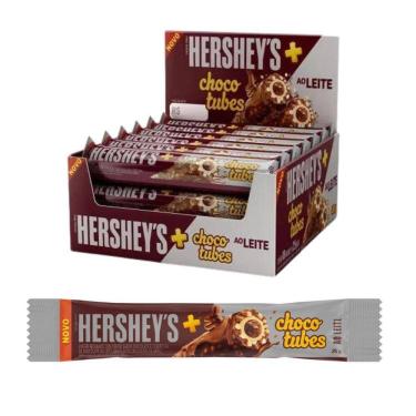 Imagem de Chocolate Hersheys 18 Und 25G Chocotubes Ao Leite Caixa