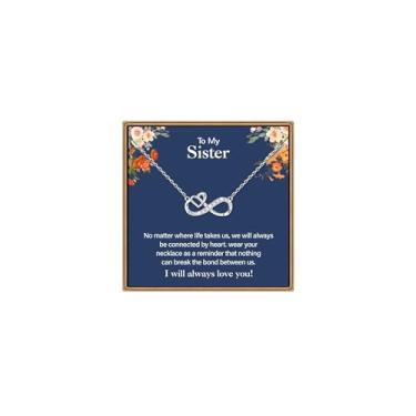 Imagem de IEFLIFE Colar de presente para mulheres – Corrente de prata esterlina 925 banhada a ouro branco 14K com coração infinito para mãe, filha, presente de aniversário para avó, neta, amigas, joias