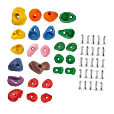 Imagem de Baoblaze Suportes de parede para escalada, pedras de escalada, brinquedos, acessórios para playground, equipamentos de treinamento, kit de suporte para