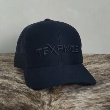 Imagem de Boné Country Telinha Aba Torta Texanos Farm Texas Preto