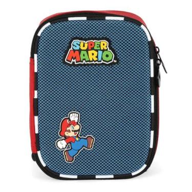 Imagem de Estojo Box Grande 100 Pens Bolsinha Porta Lápis Super Mario - Luxcel, 