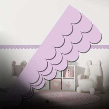 Imagem de Kit 2 Faixa Adesiva De Parede Barrado Ondinha Boho Autocolante - PAPEL