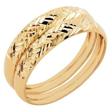 Imagem de Par de Aparadores Ouro 18k para aliança Rayado - Meu Anel,  17