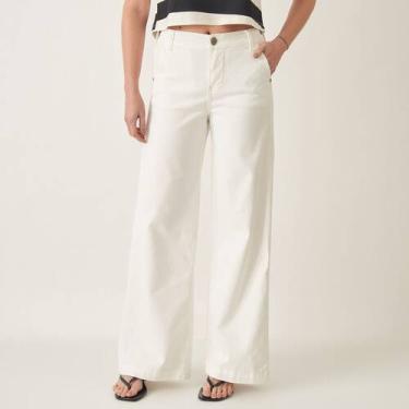 Imagem de Calça Pantalona Color Cintura Alta - Bloom, Branco cru, 46