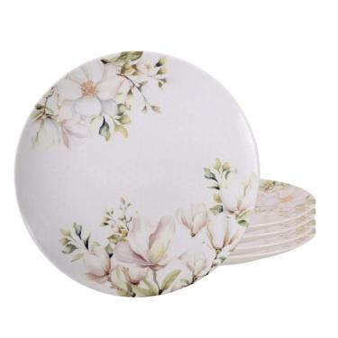 Imagem de Jogo De Pratos Raso 28Cm 4Pcs Porcelana Magnolia Tramontina