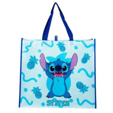 Imagem de Sacola Feira Reutilizável Azul Stitch 44x49.5cm - Disney