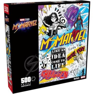 Imagem de Buffalo Games - Marvel - Ms. Marvel - Quebra-cabeça de 500 peças para adultos - Quebra-cabeça desafiador perfeito para noites de jogo - O tamanho do quebra-cabeça final é de 51,25 x 15,00