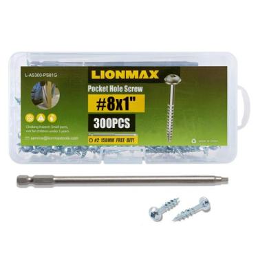 Imagem de Parafusos de bolso LIONMAX de 1 polegada, 300 unidades com broca de ac