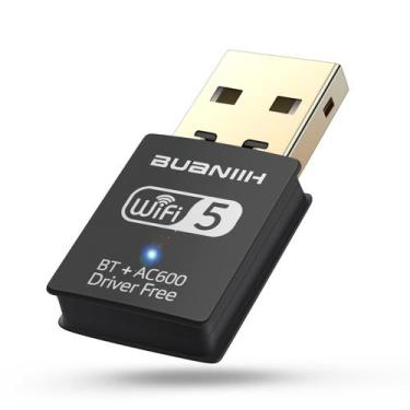 Imagem de Adaptador WiFi BUANIIH 600 Mbps 2,4/5,8 GHz de banda dupla para PC des