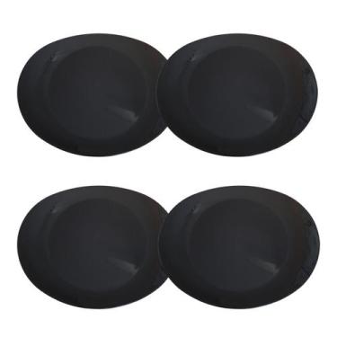 Imagem de Conjunto 6 Pratos De Plástico 29cm Preto Refeição Em Família - Russo A