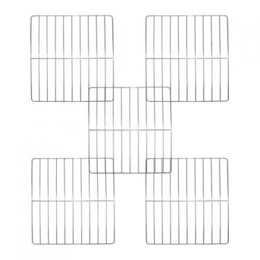 Imagem de Kit Grade Cromada Para Fornos De Embutir 45 Litros - 5 Peças Prata - F