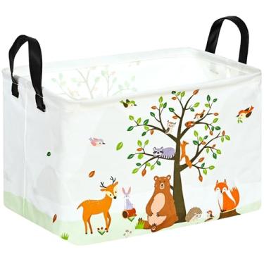 Imagem de VAIVUSTO Cesta de armazenamento infantil cesta de presentes de bebê cubo impermeável caixa de brinquedos decoração de quarto cesto organizador dobrável para casa/dormitório/cozinha/animal de estimação