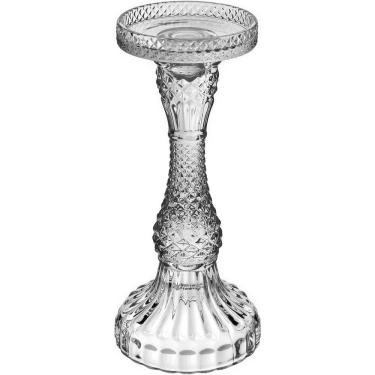 Imagem de Castiçal Porta Vela Decorativo Home&co Eco Crystal 22x9x9cm Transparente