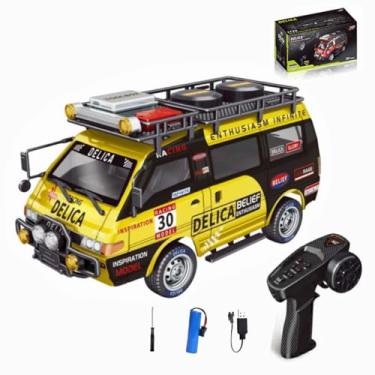 Imagem de OYDL 1:24 Scale Delica RC Car, 2.4GHz 4WD Off-Road Brushed RC Truck with Variable Speed, Manual 3-Speed Gearbox, LED Headlights Highly Detailed Simulation Model for Adults Teens