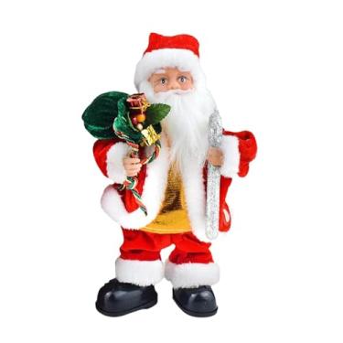 Imagem de IEUDNS Papai Noel Elétrico de Brinquedo, com Música, Enfeite de Natal para Decoração de Interiores, Leve O Presente