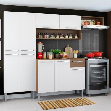 Imagem de Cozinha Completa Emilly Branco com Armário e Balcão Madesa