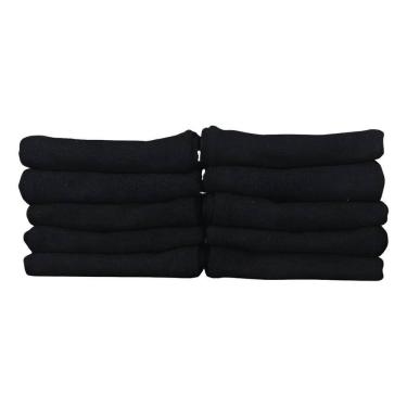 Imagem de Pano De Prato Guardanapo Grande Preto Pé De Galinha 10 Peças