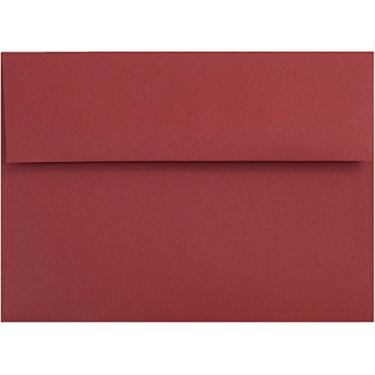 Imagem de JAM PAPER Envelopes de convite premium A6 – 120,7 x 165,1 mm (4 3/4" x 6 1/2") – Vermelho escuro – Pacote com 100