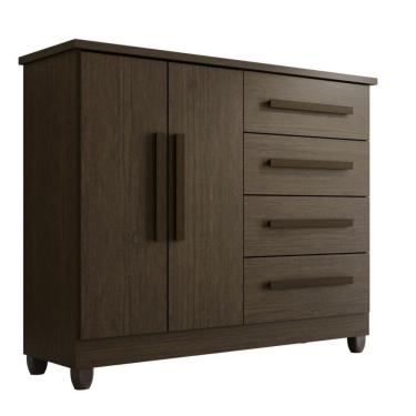 Imagem de Cômoda 2 Portas 4 Gavetas Madri Plus Com Sapateira