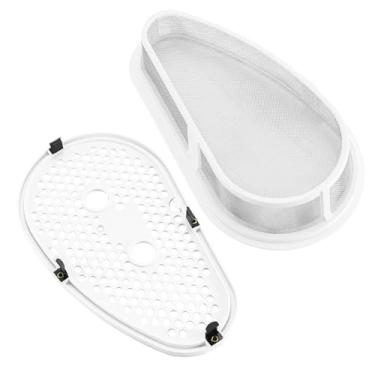 Imagem de W10828351 Tela de filtro de fiapos para secadora e capa compatível com Kenmore Whirlpool lavadora/secadora armadilha de fiapos substitui 8531967 8531964 W10812395 PS11726200 8531964, substituição de