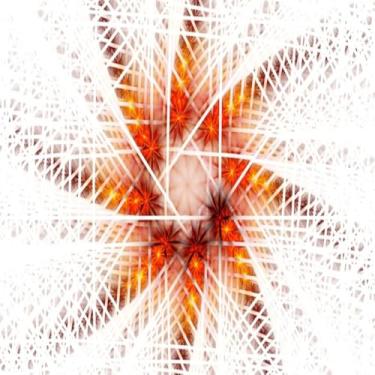 Imagem de Quadro Decorativo Abstract Art Star Papel Canvas com Estampa Moderna para Sala e Quarto 40x40cm