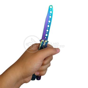 Imagem de Canivete Fade Rainbow Butterfly Treinamento Faca Borboleta