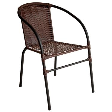 Imagem de Cadeira De área Externa Happy Hour De Aço E Fibra Sintética Tabaco