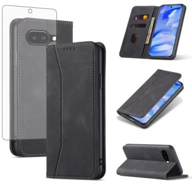 Imagem de Asuwish Capa carteira flip para celular Google Pixel 9A com protetor de tela de vidro temperado, fecho magnético, suporte para cartão de crédito, suporte para celular, acessórios Pixel9A A9 5G