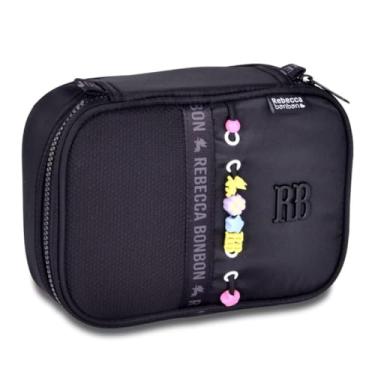 Imagem de Estojo Box Rebeca Bonbon Beaded Fun Organizador Espaçoso RB (Preto)