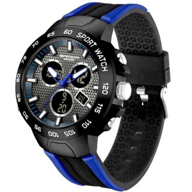 Imagem de Relógio Pulso Digital Masculino Display Duplo A Prova D`Água