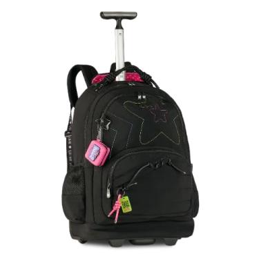 Imagem de Mochila De Rodinha Luluca Feminina Escolar Grande Resistente (Preto)