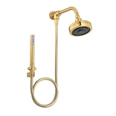 Imagem de Kit Chuveiro Acqua Plus com Desviador e Ducha Manual 1990 Gold Deca
