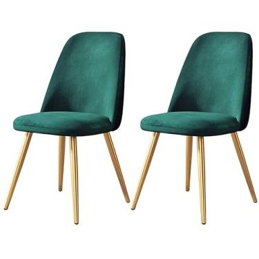 Imagem de Conjunto de cadeiras de jantar de negócios, cadeiras de escritório, recepção, cozinha, cadeiras de jantar, almofada de veludo, pés antiderrapantes de ferro forjado com pés resistentes para sala de