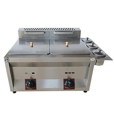 Imagem de Fritadeira comercial a gás GLP 20L 30L, fritadeira de frango, fritadeira para batatas fritas, restaurante, casa, cozinha