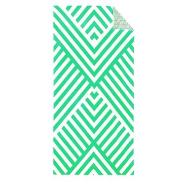 Imagem de Yalych Toalha de banho, toalha de praia grande de pelúcia curta de microfibra secagem rápida sem areia toalhas de praia listradas para esportes adultos toalha de banho 153 x 77 cm B toalhas (cor